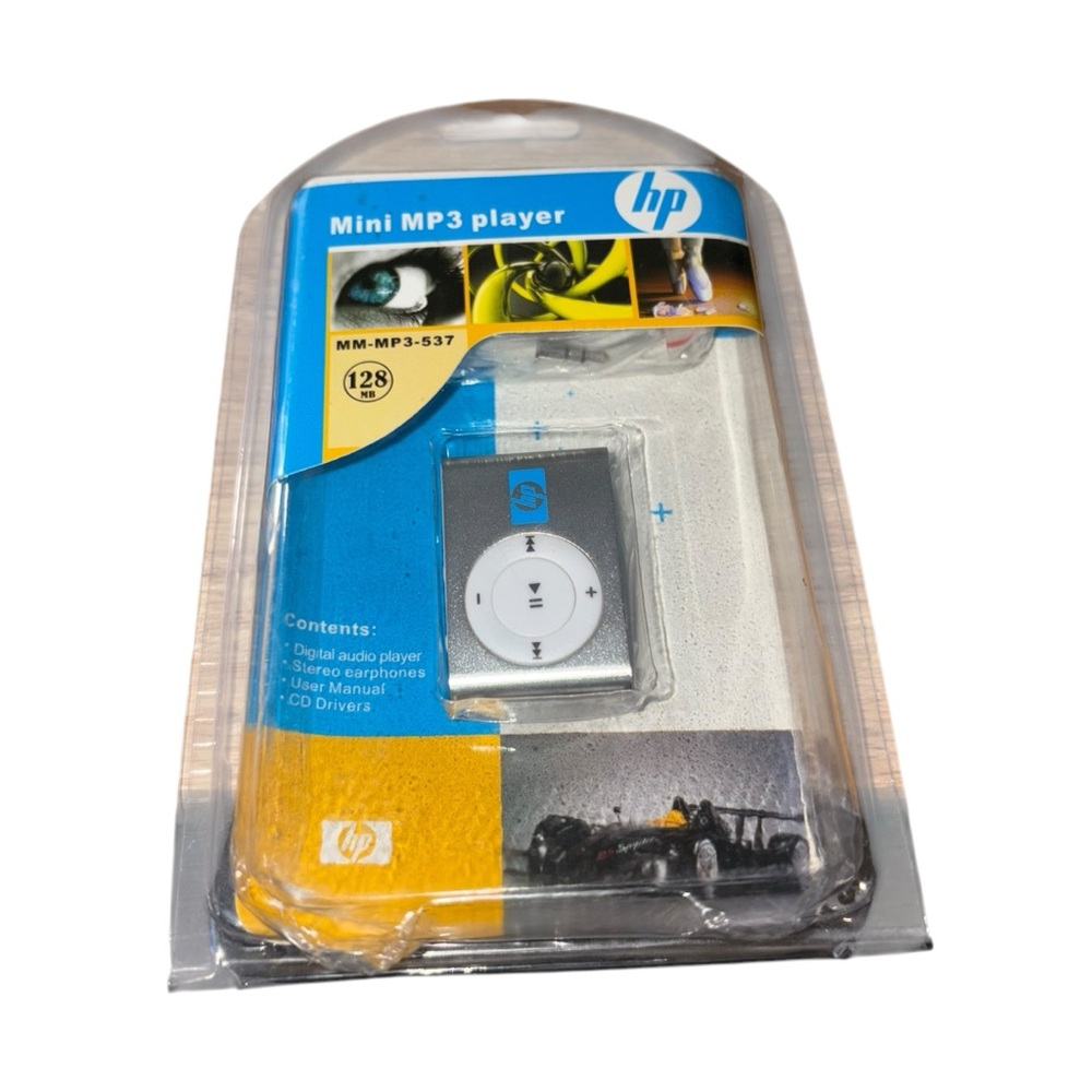 HP Mini MP3 Player MM-MP3-537 128 MB Silver Digital Audio Player New In Box
